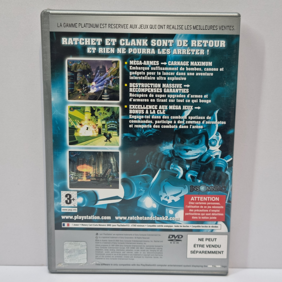 Ratchet & Clank 2 - Platinum - Promo Copy (No Barcode) [PlayStation 2, 2004] - FR