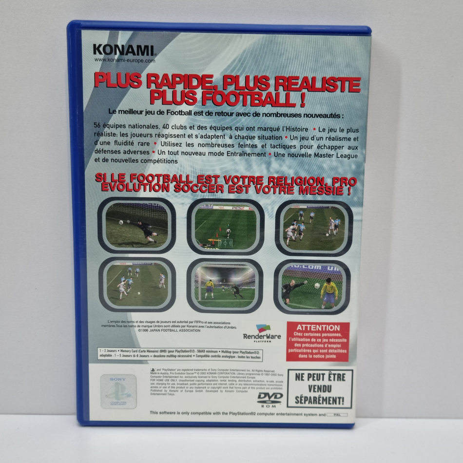 Pro Evolution Soccer 2 [PlayStation 2, 2002] - FR