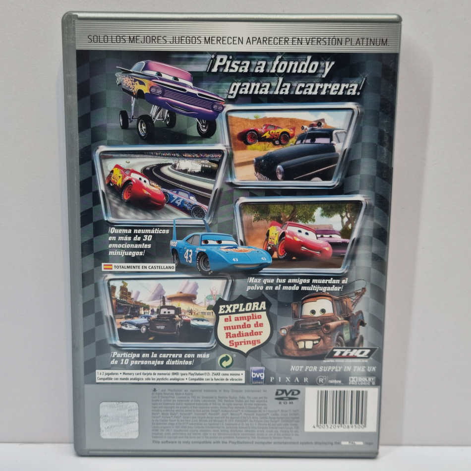 Disney•Pixar Cars - Platinum [PlayStation 2, 2008] - ES