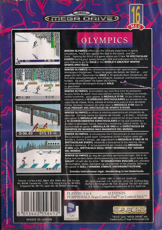 Winter Olympics: Lillehammer '94 [Genesis, 1994] - GB