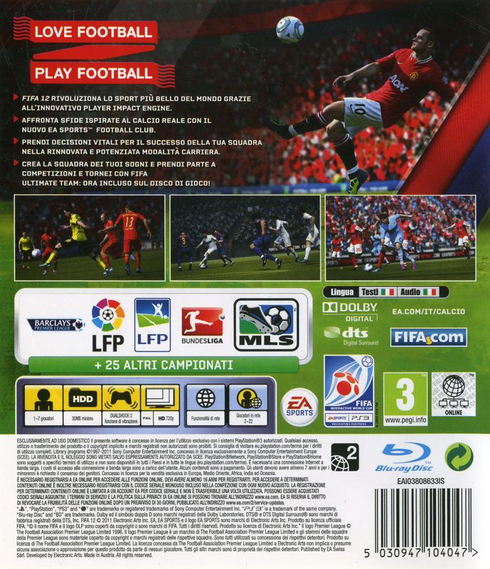 FIFA Soccer 12 [PlayStation 3, 2013] - IT