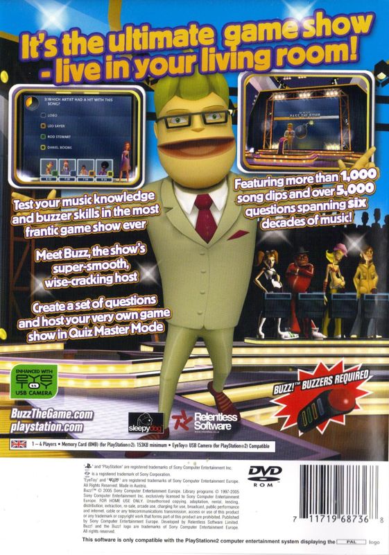 Buzz! The Music Quiz [PlayStation 2, 2005] - GB