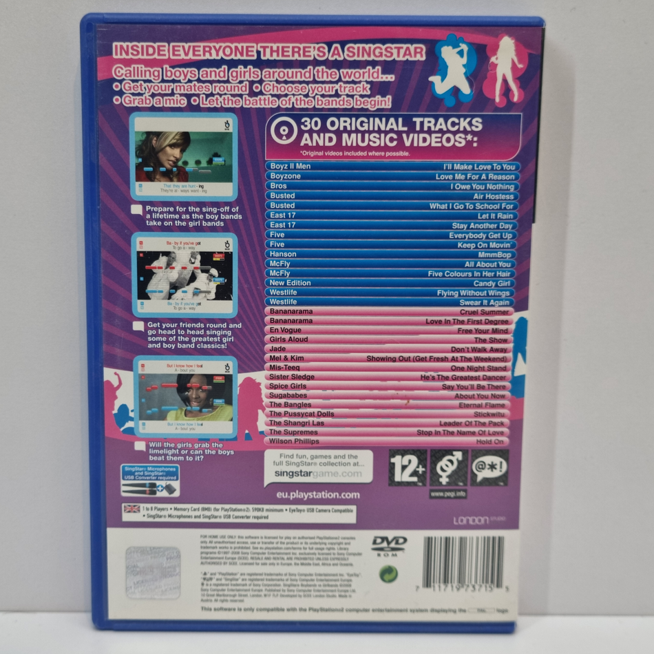SingStar: Boy Bands vs Girl Bands [PlayStation 2, 2008] - GB
