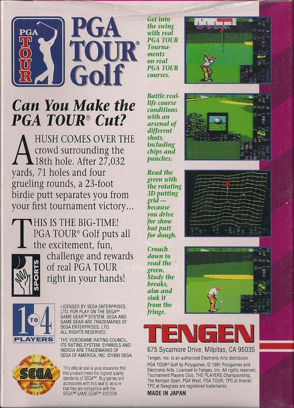 PGA Tour Golf [Game Gear, 1993] - GB