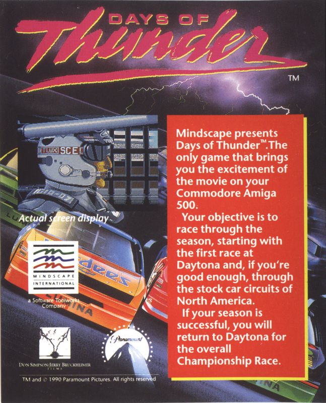 Days of Thunder [Amiga, 1990] - GB