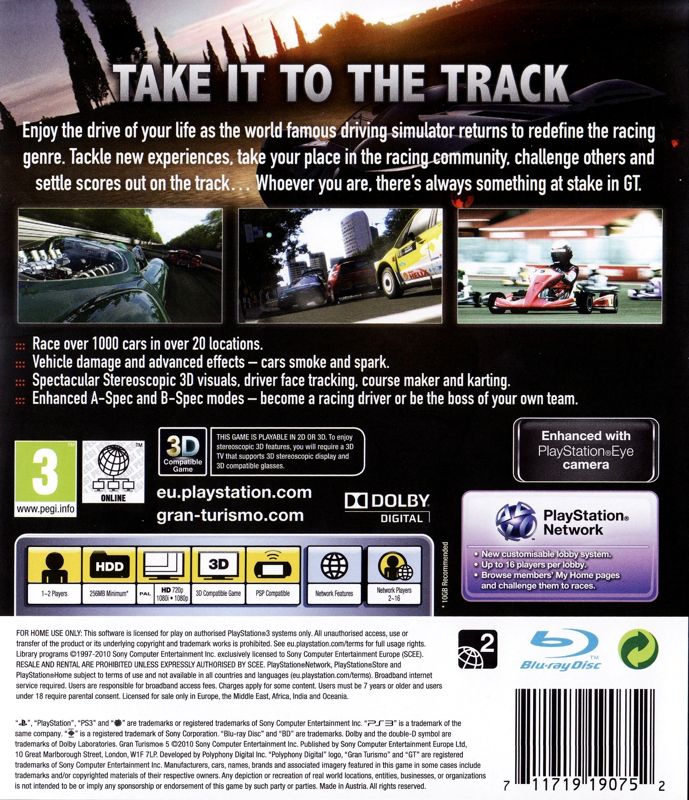 Gran Turismo 5 [PlayStation 3, 2010] - GB