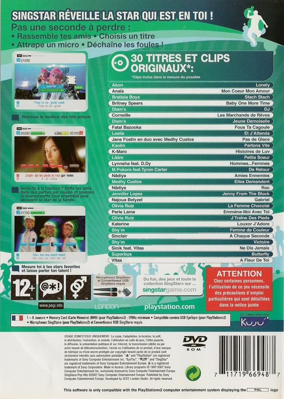 SingStar: Pop Hits [PlayStation 2, 2007] - FR