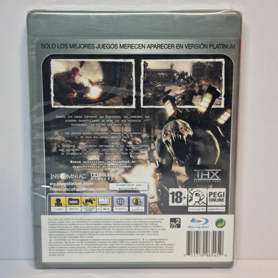 Resistance: Fall of Man - Platinum [PlayStation 3, 2011] - ES