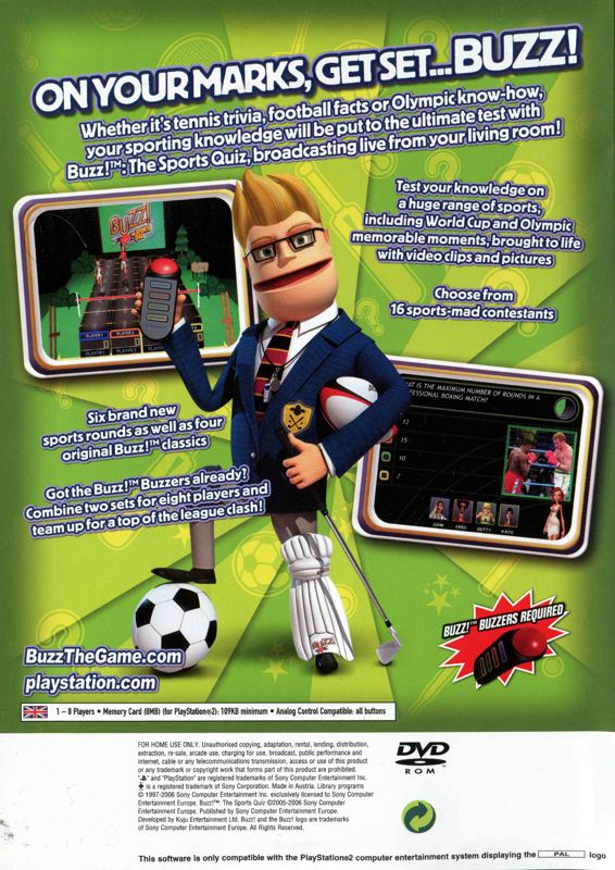 Buzz! The Sports Quiz [PlayStation 2, 2006] - GB