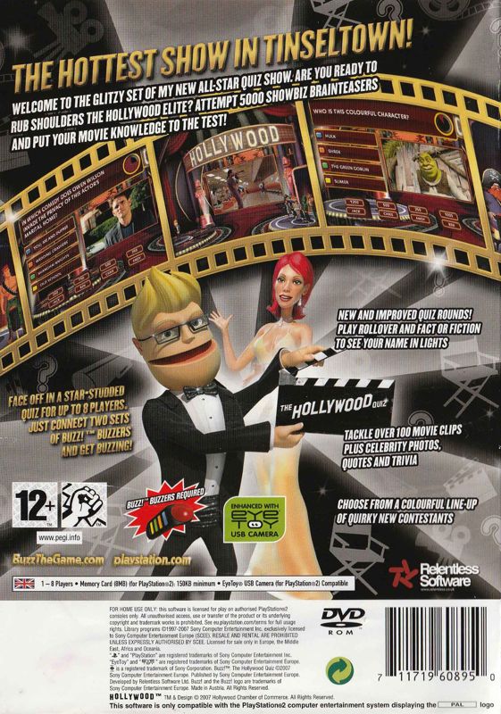 Buzz! The Hollywood Quiz - Promo Copy (No Barcode) [PlayStation 2, 2007] - GB