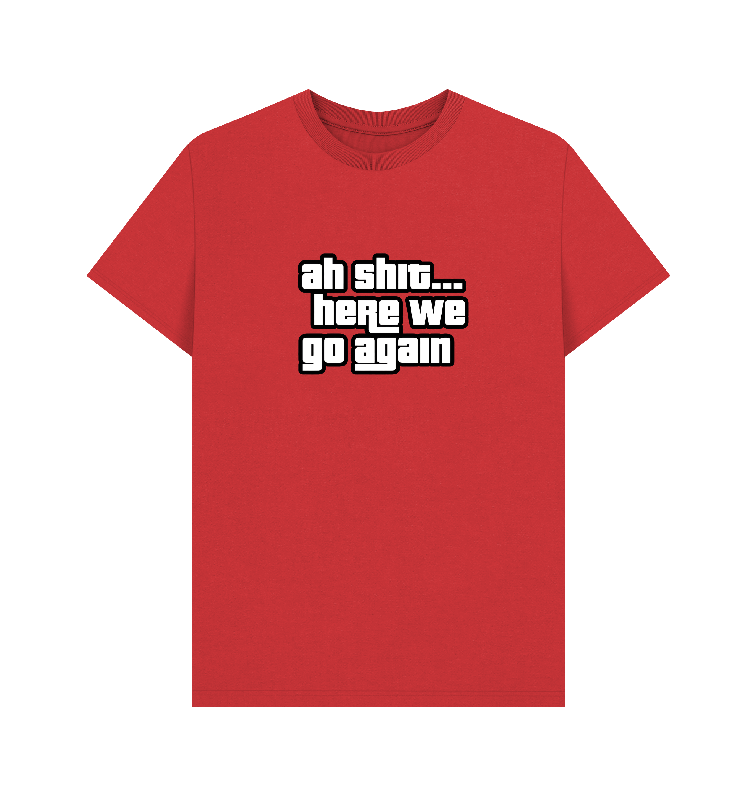 Red Printed T-shirt Front