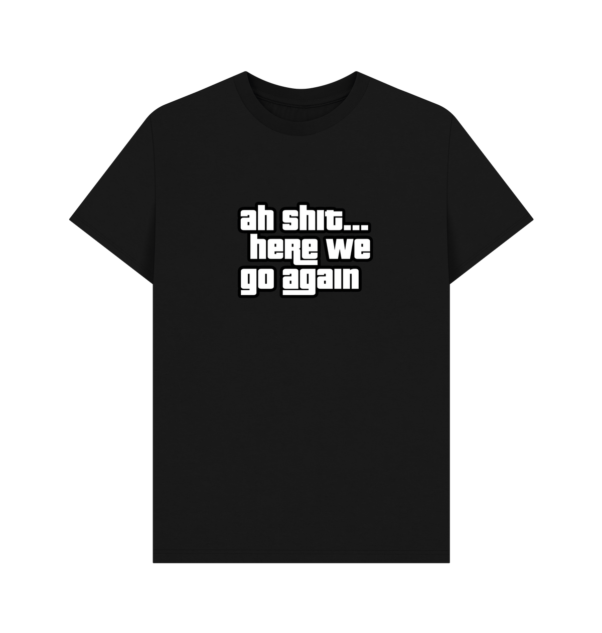 Black Printed T-shirt Front
