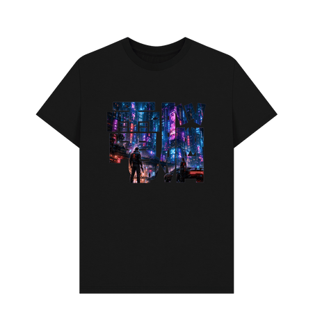Black Printed T-shirt Front