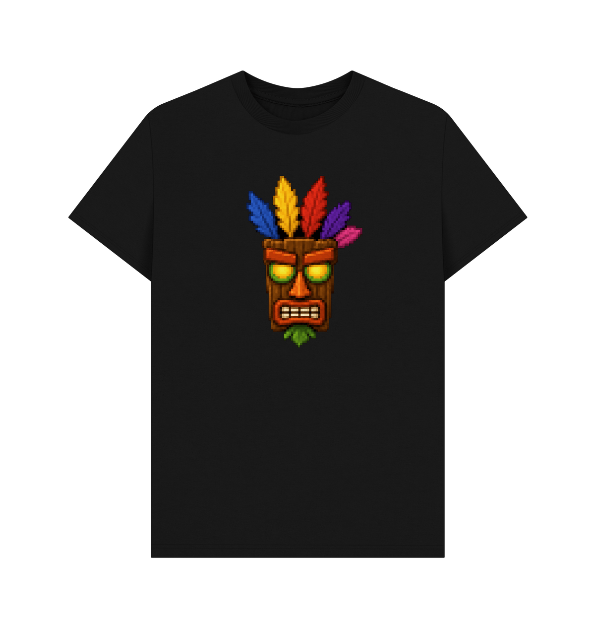 Black Printed T-shirt Front