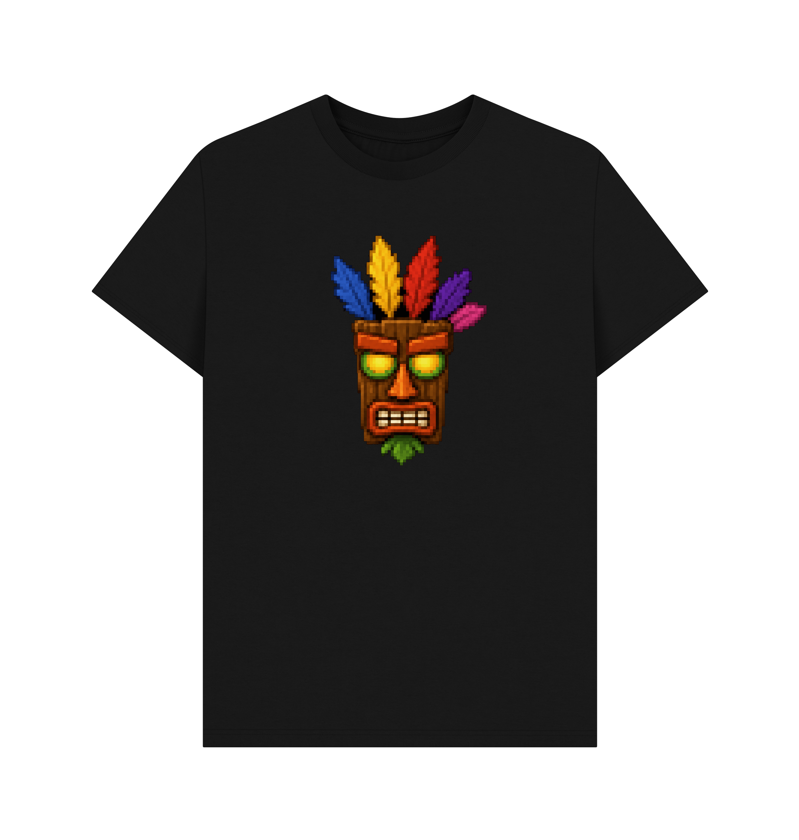 Black Printed T-shirt Front