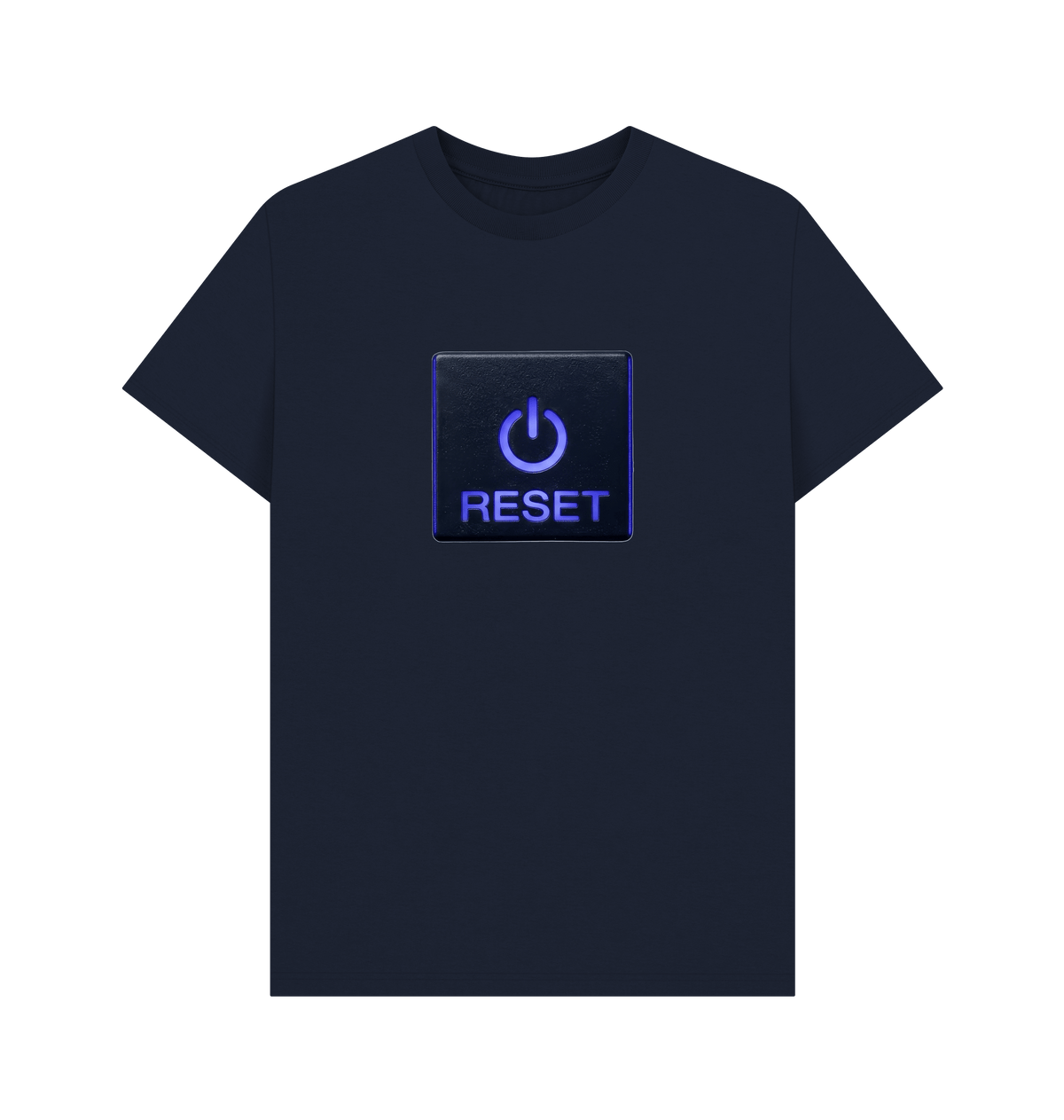 Navy Blue Printed T-shirt Front