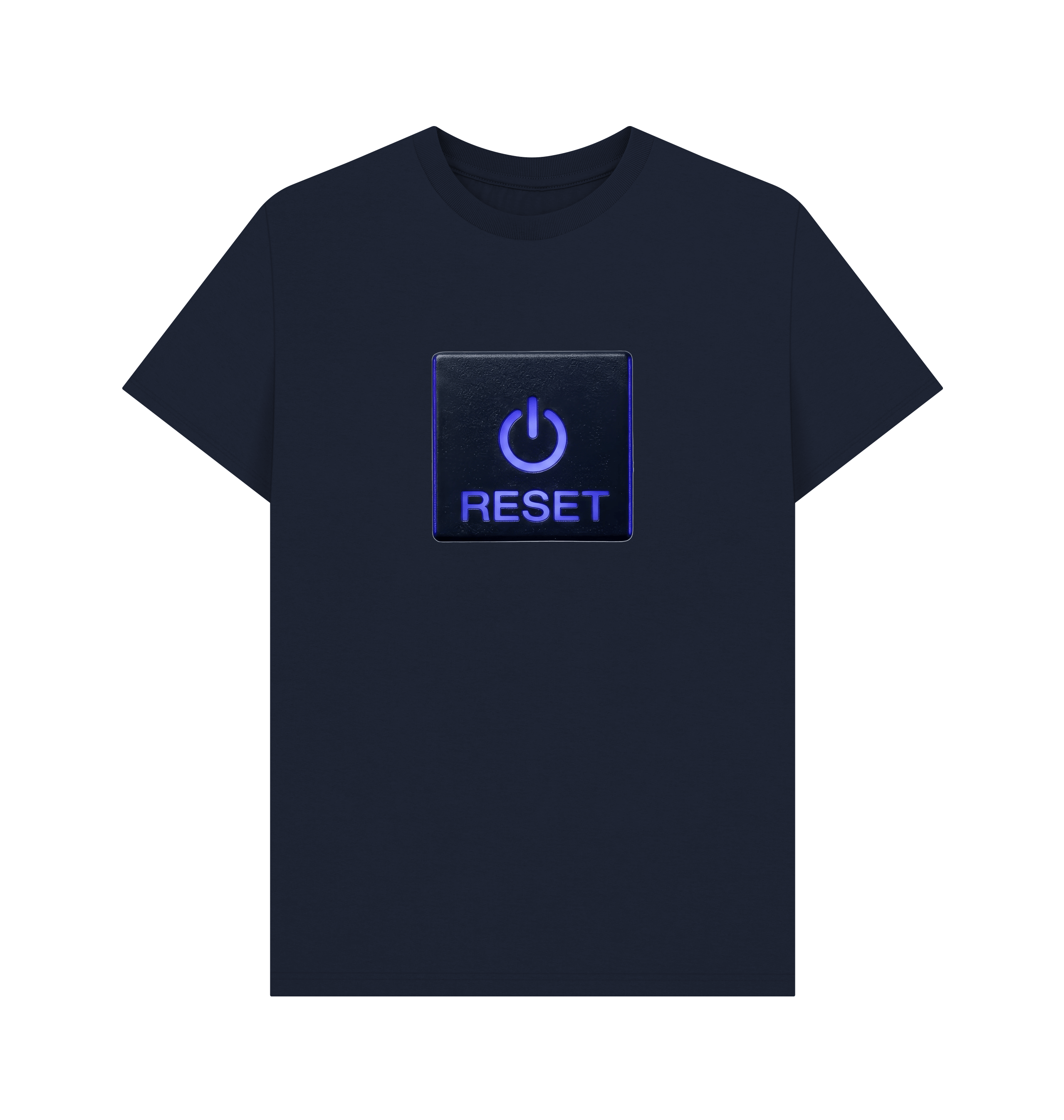 Navy Blue Printed T-shirt Front