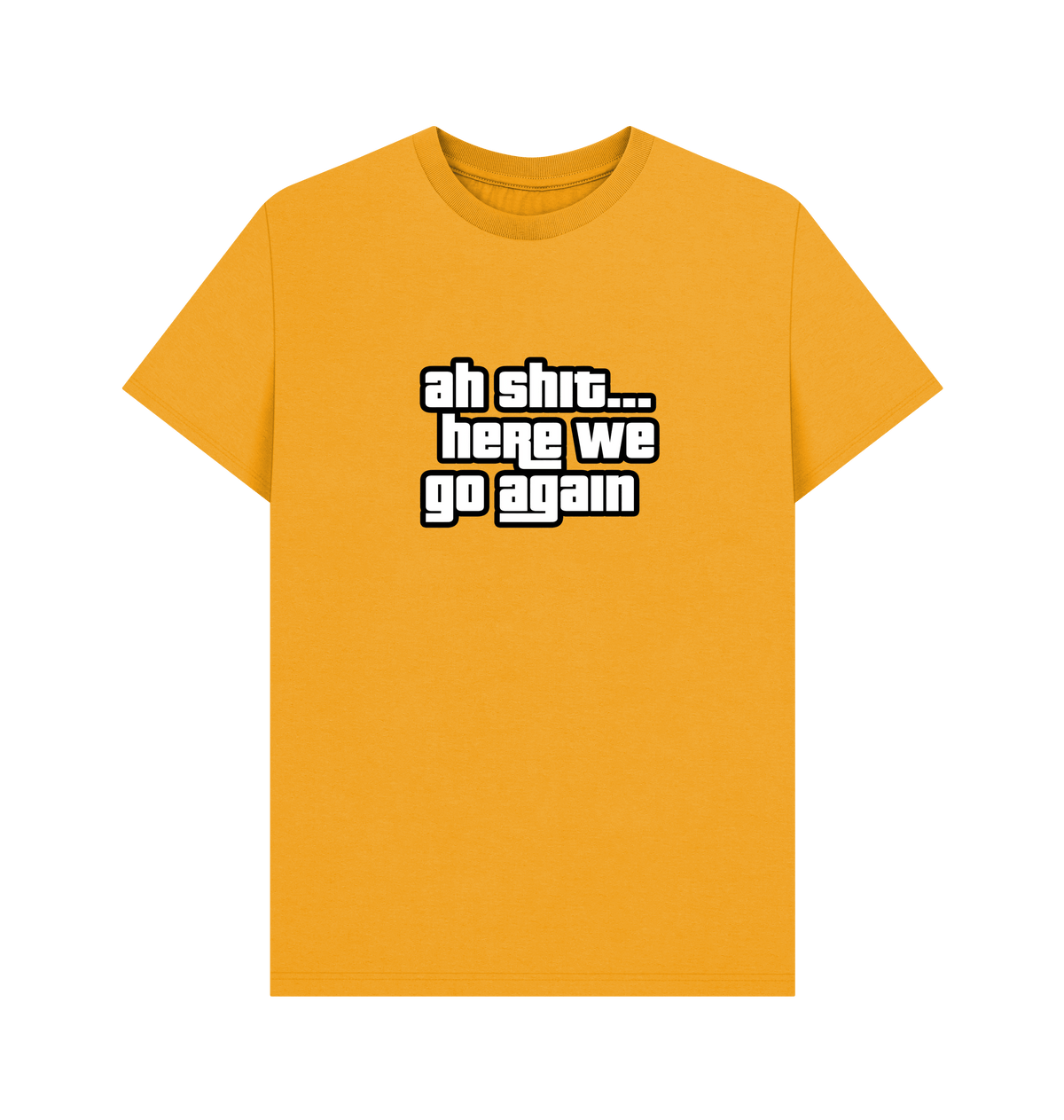 Mustard Printed T-shirt Front