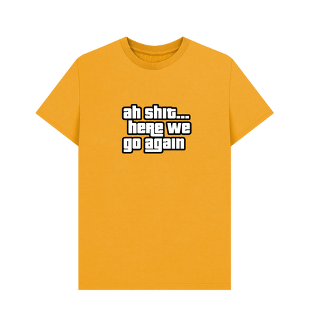 Mustard Printed T-shirt Front