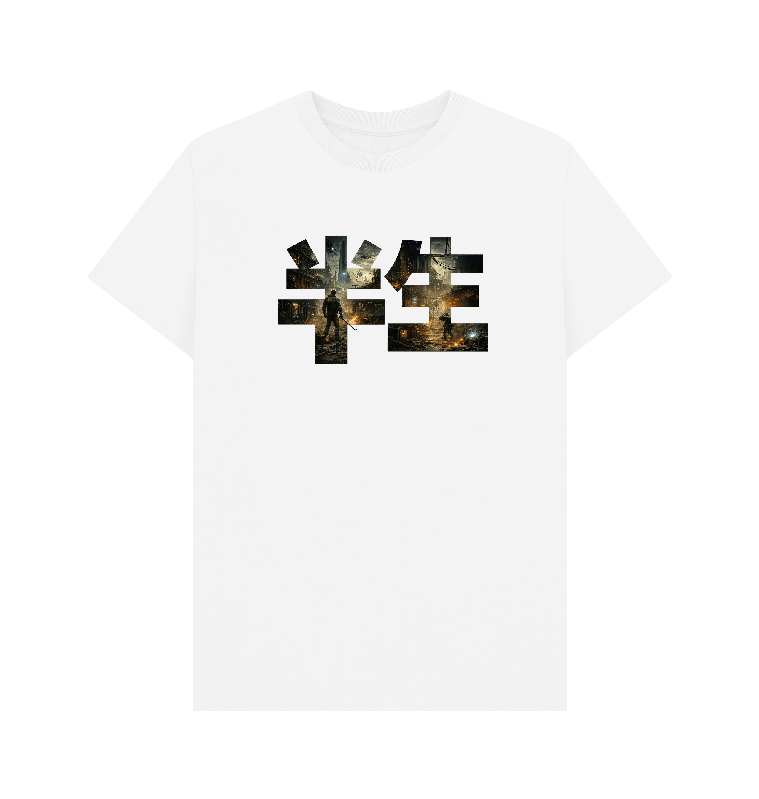 White Printed T-shirt Front