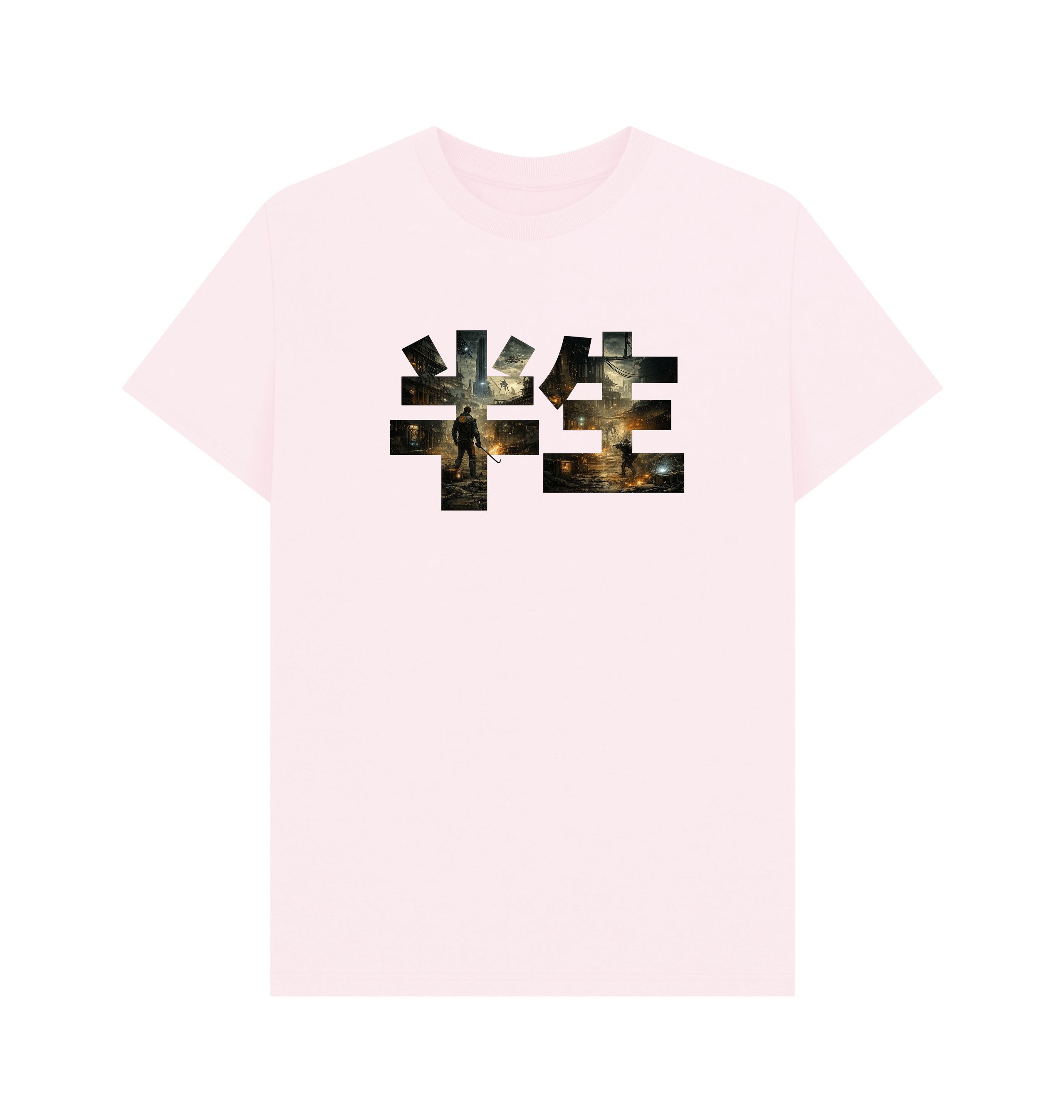 Pink Printed T-shirt Front