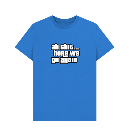 Bright Blue Printed T-shirt Front