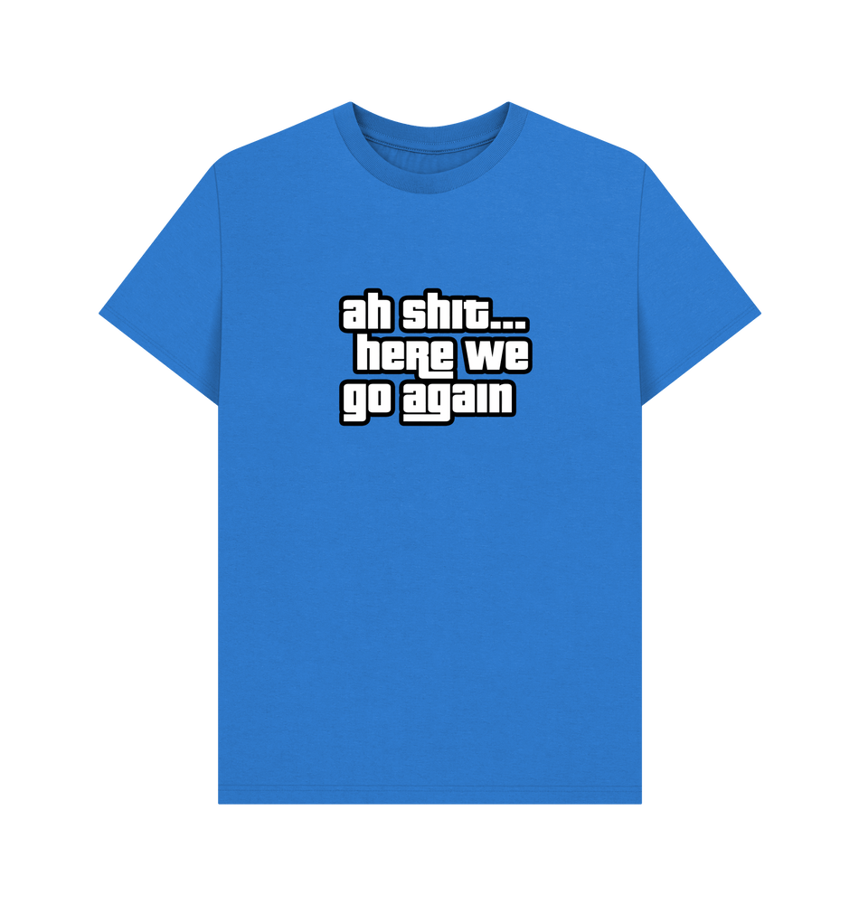 Bright Blue Printed T-shirt Front