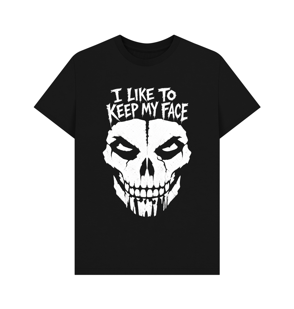 Black Printed T-shirt Front
