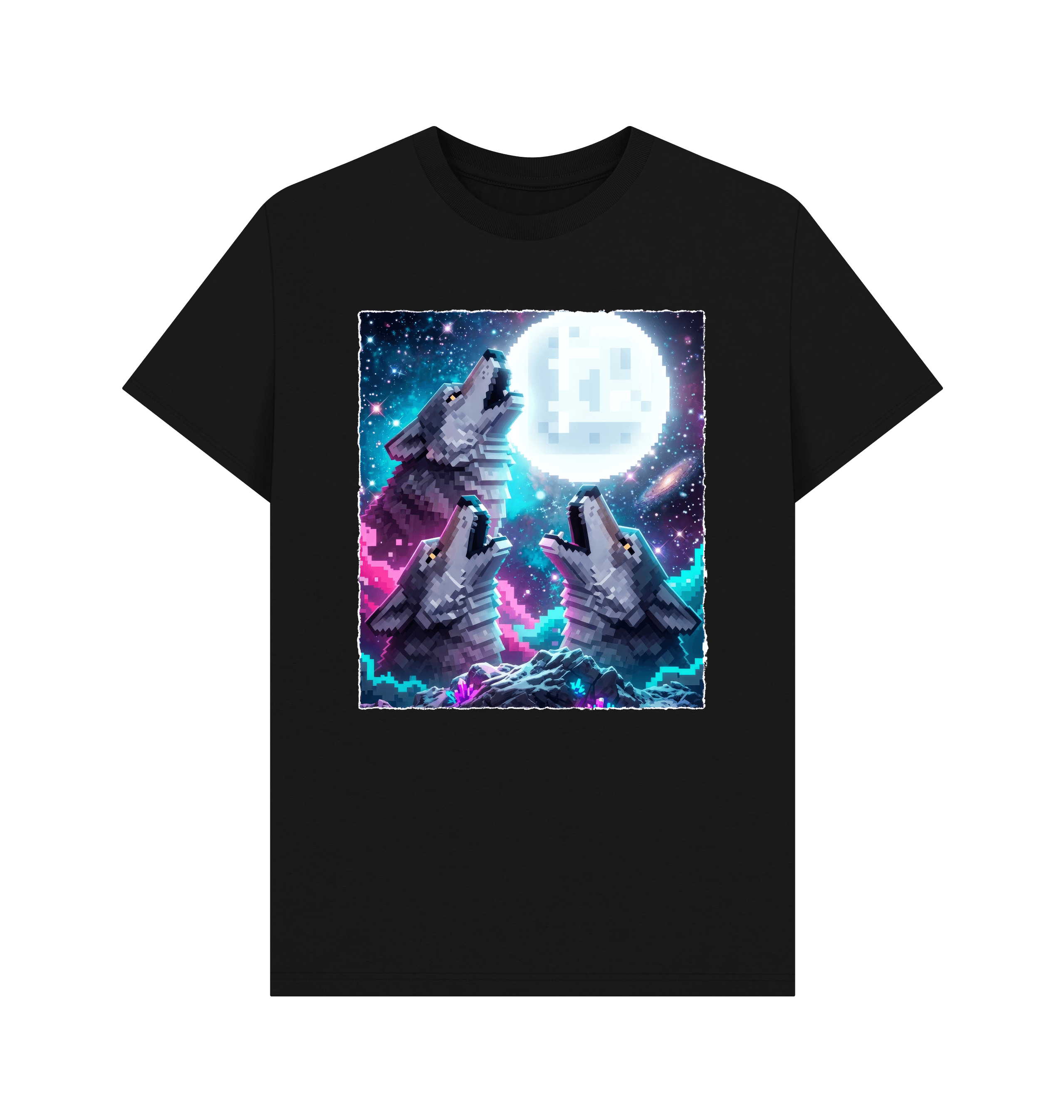 Black Printed T-shirt Front