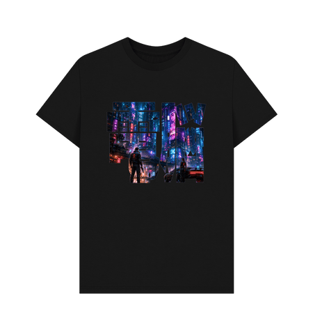 Black Printed T-shirt Front