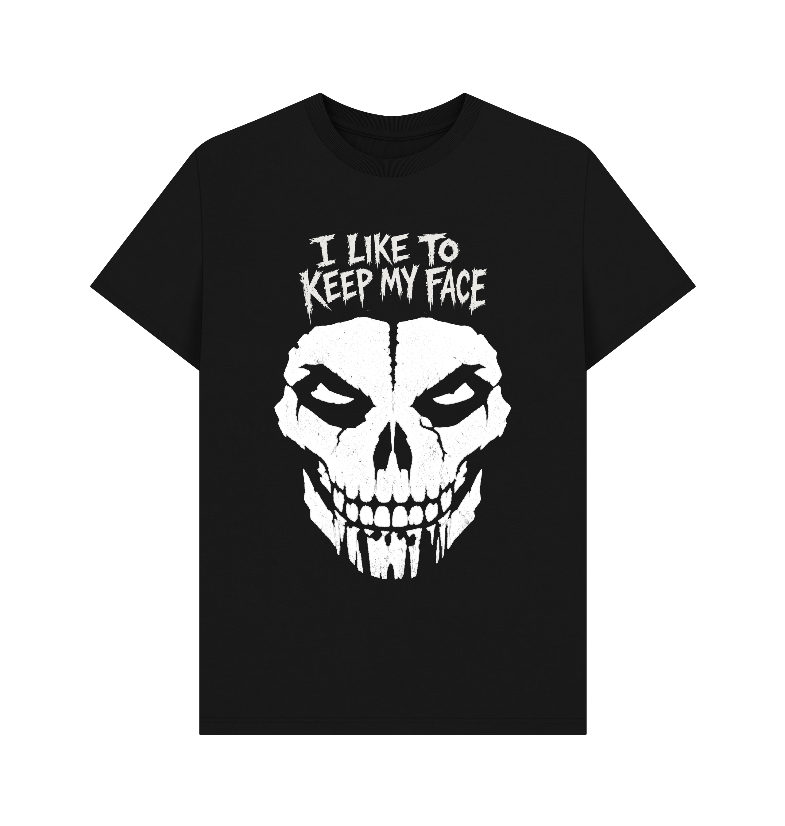 Black Printed T-shirt Front