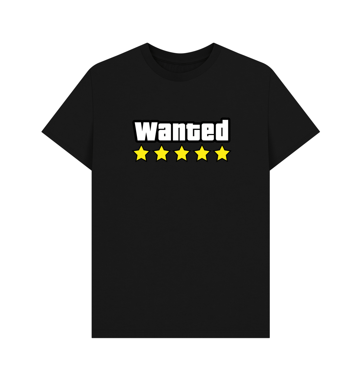 Black Printed T-shirt Front