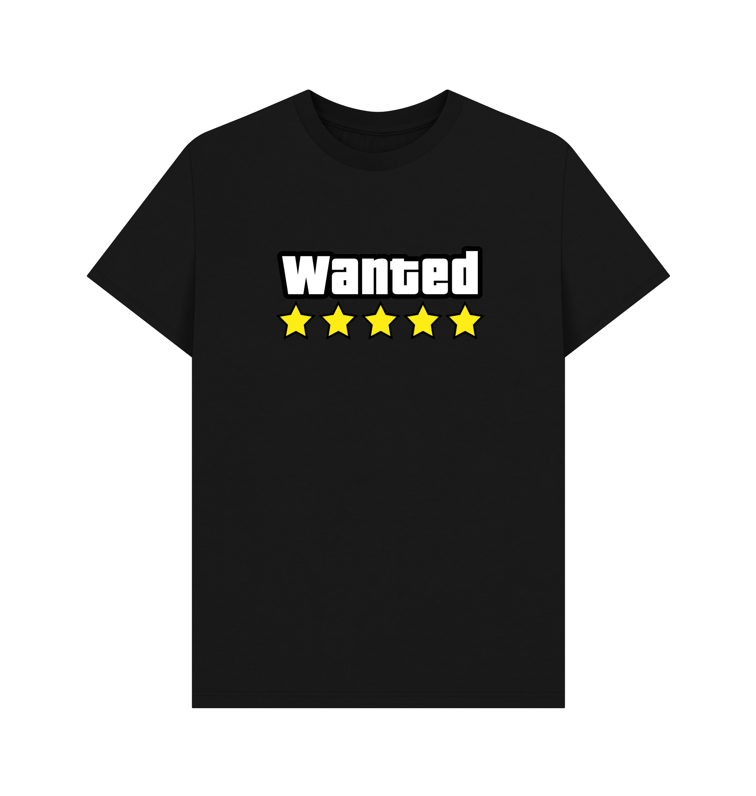 Black Printed T-shirt Front