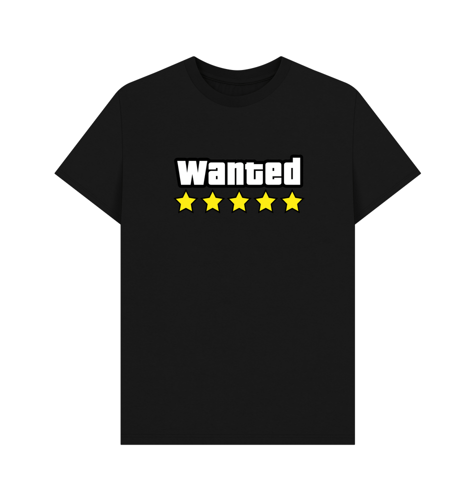 Black Printed T-shirt Front