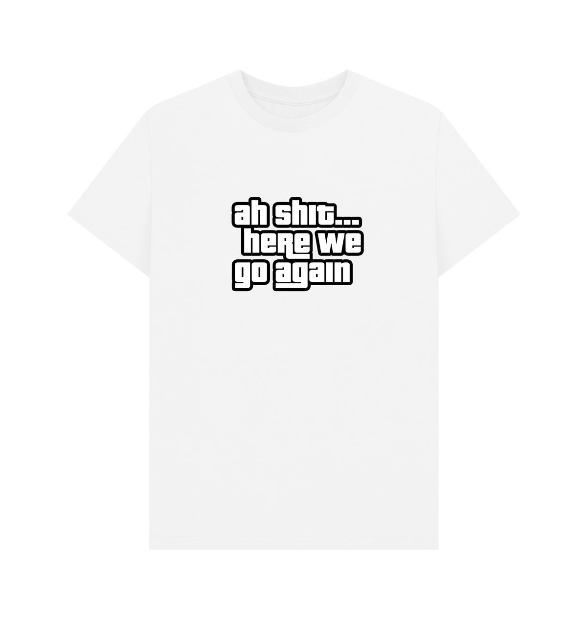 White Printed T-shirt Front