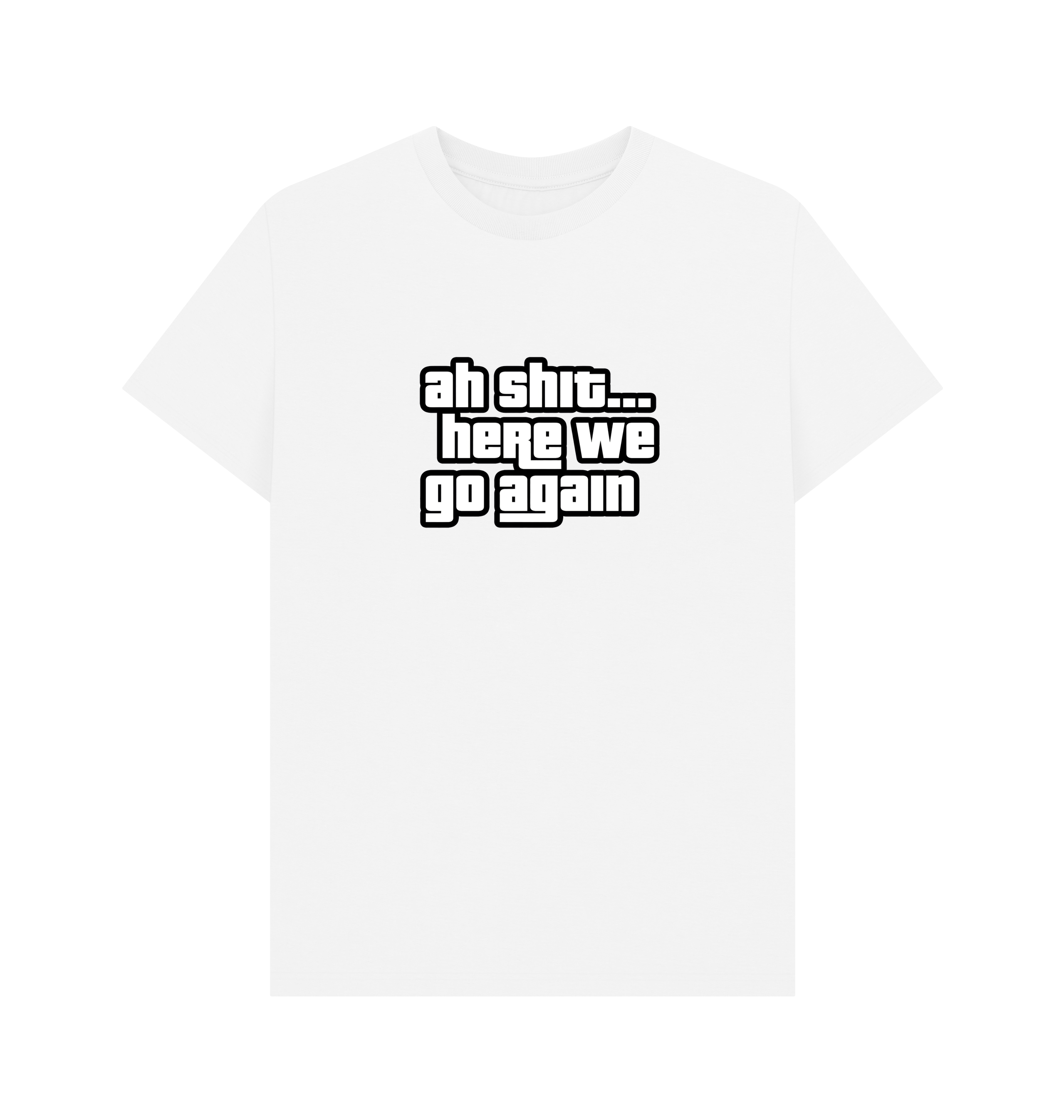 White Printed T-shirt Front