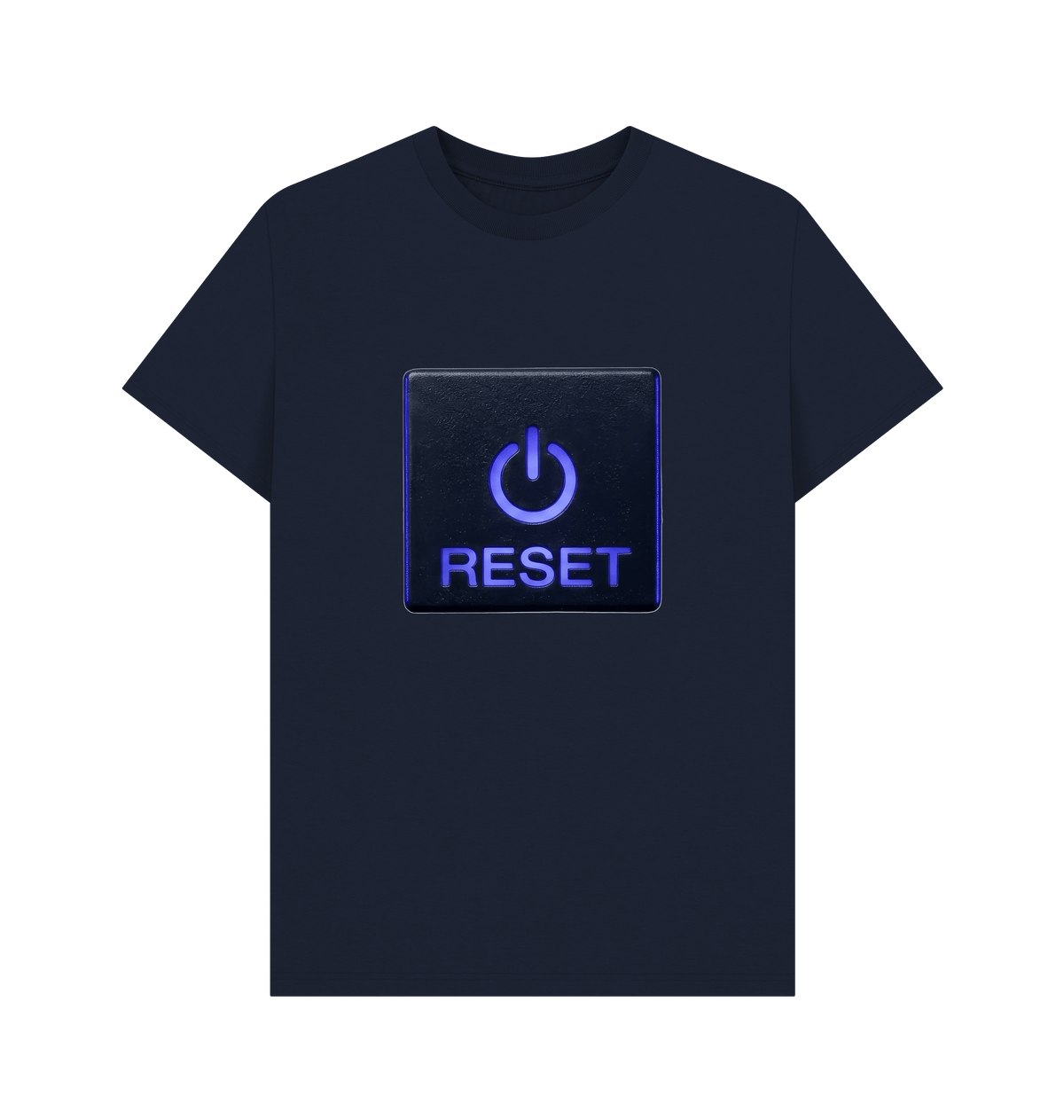 Navy Blue Printed T-shirt Front
