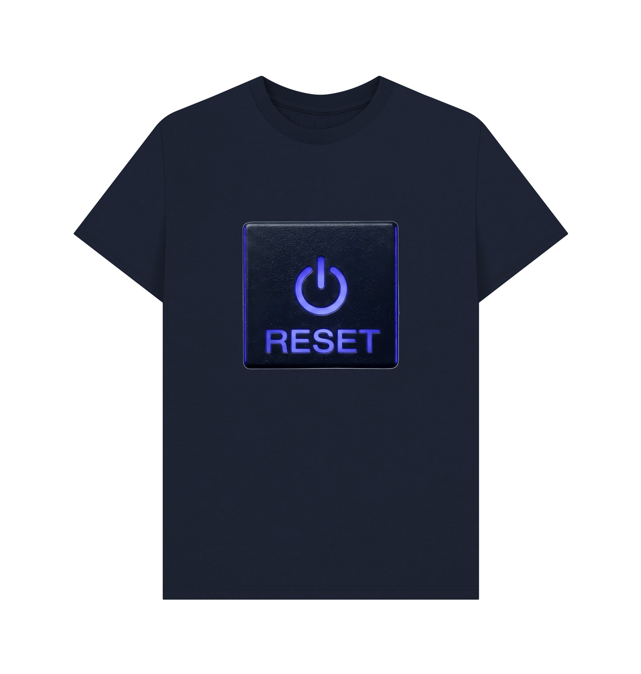 Navy Blue Printed T-shirt Front